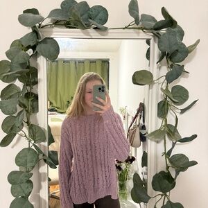 Lavender Cable Knit Sweater